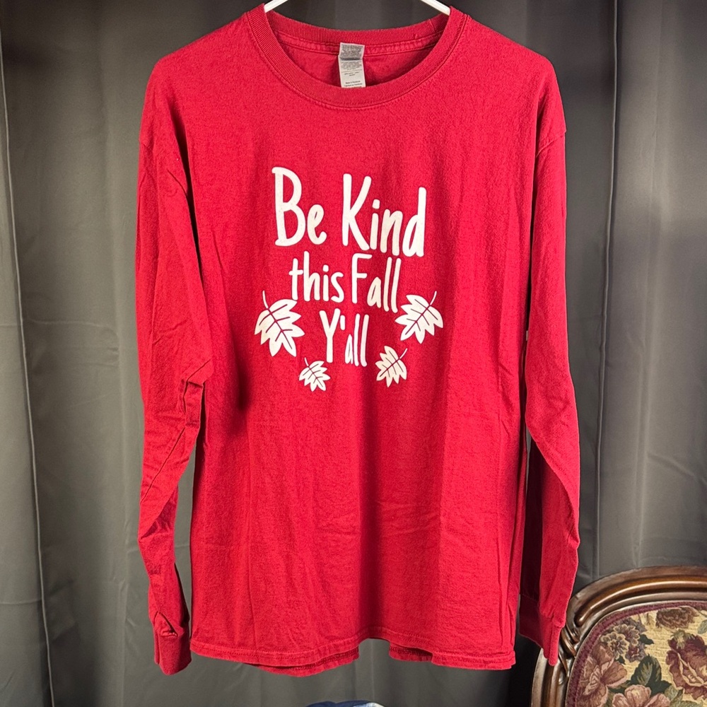 Red 'Be Kind' Women’s Long Sleeve Shirt